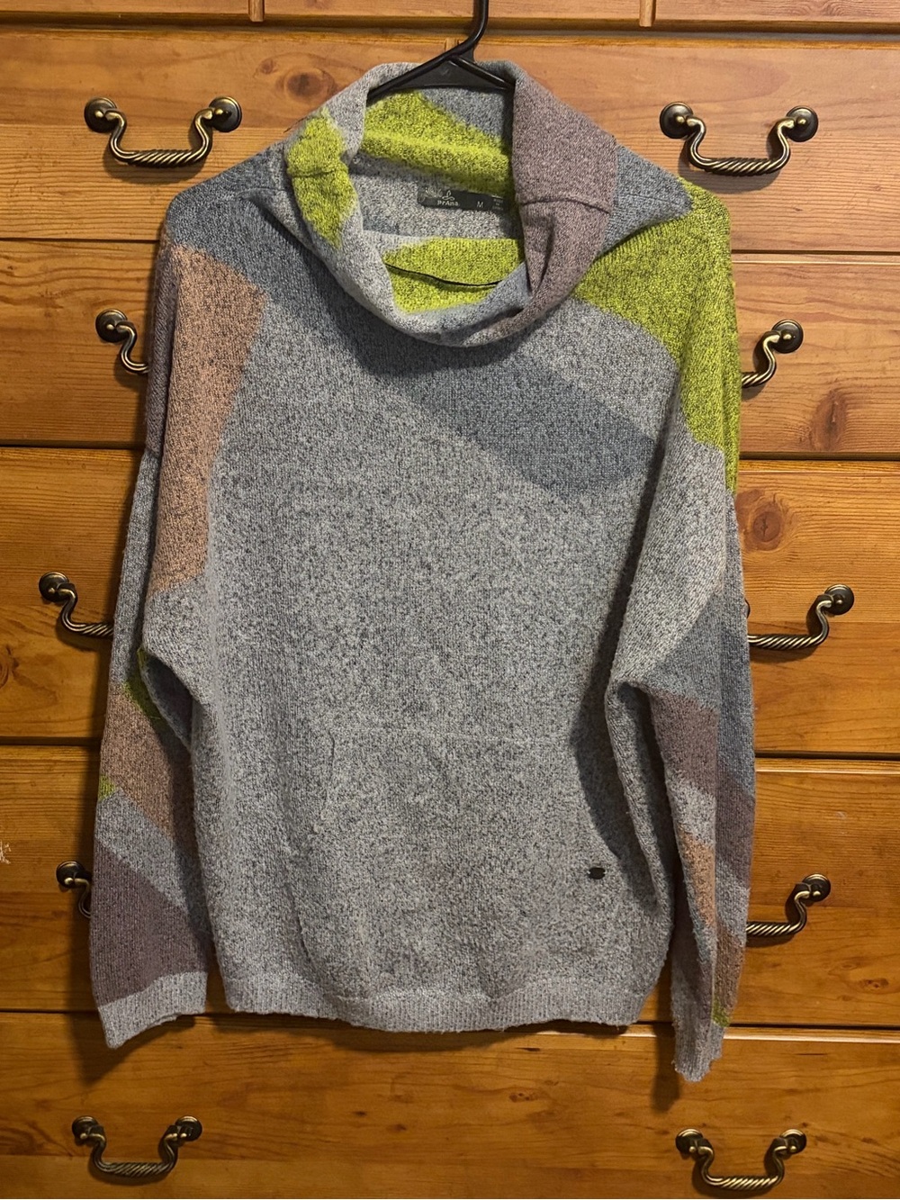 Prana Women's Cowl Neck Sweater in Gray, Olive, Taupe